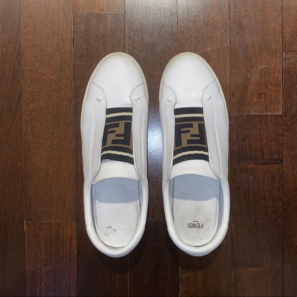 fendi women's leather sneakers